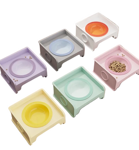 Macaron Ceramic Pet Bowl | French-Style Gradient Cat & Dog Food Dish
