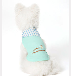 Pet Preppy Bow-Tie Vest | Spring Summer Breathable Dog & Cat Shirt for Small Breeds