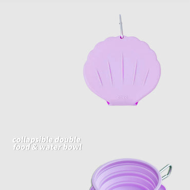 Shell Duo Pet Travel Bowl