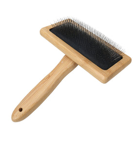 Bamboo Pet Slicker Brush – Wool Carder & Grooming Tool for Cats & Dogs