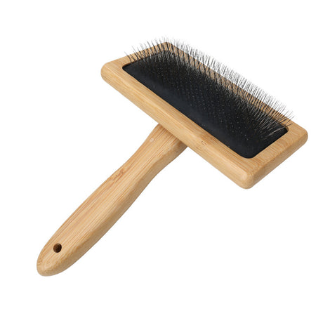 Bamboo Pet Slicker Brush – Wool Carder & Grooming Tool for Cats & Dogs